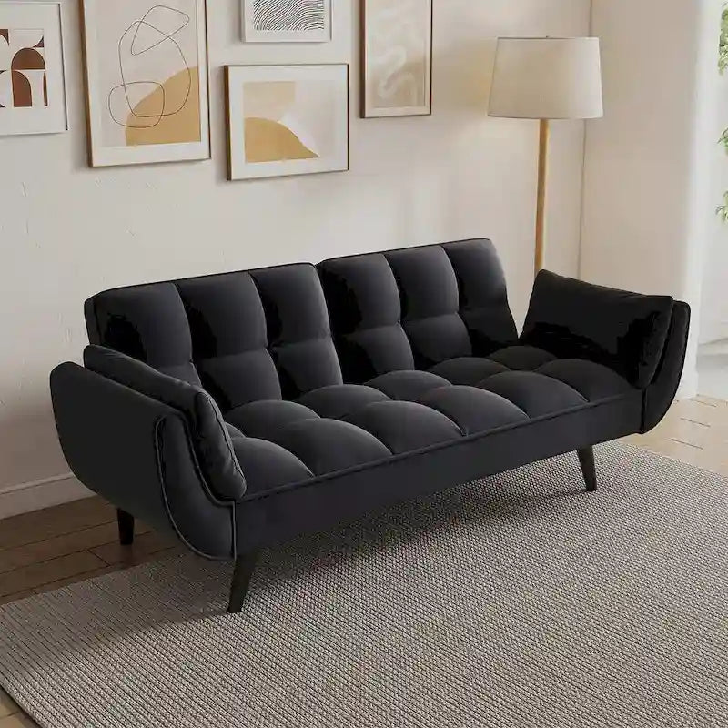 57 divano letto futon, divano pieghevole convertibile reclinabile per soggiorno