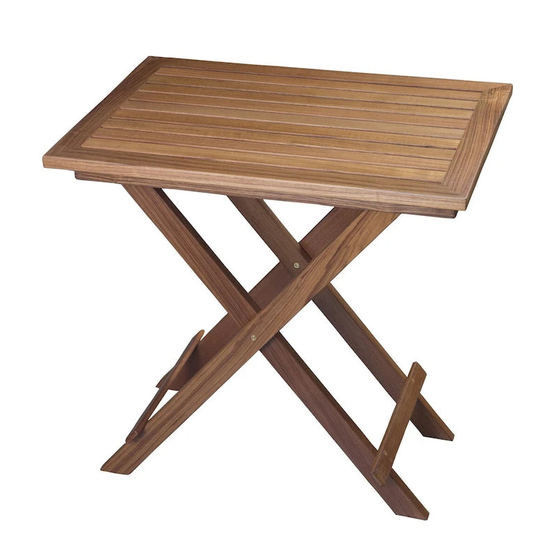 Tavolo Pieghevole a Doghe in Teak