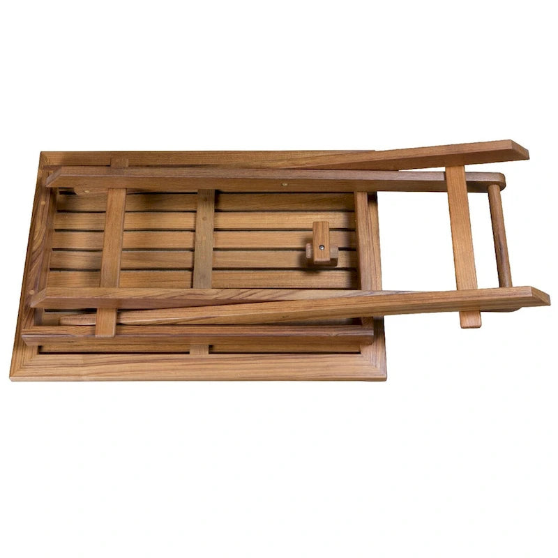 Tavolo Pieghevole a Doghe in Teak