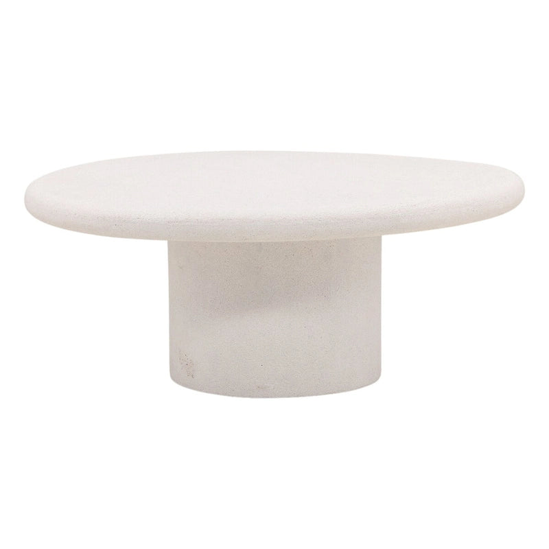 Tavolino da caffè in terrazzo di cemento, bianco