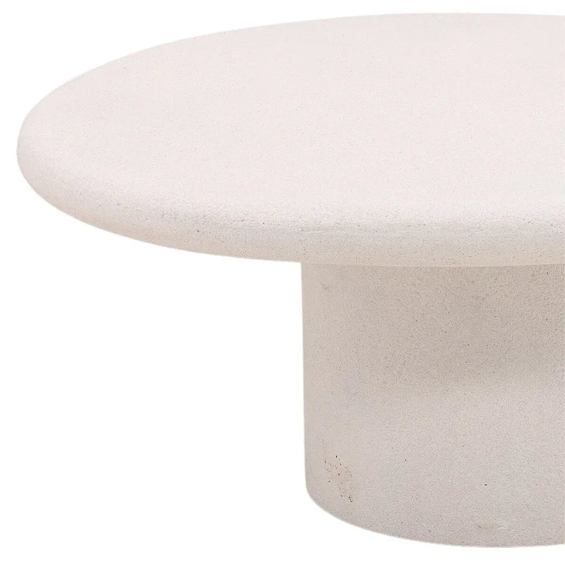 Tavolino da caffè in terrazzo di cemento, bianco