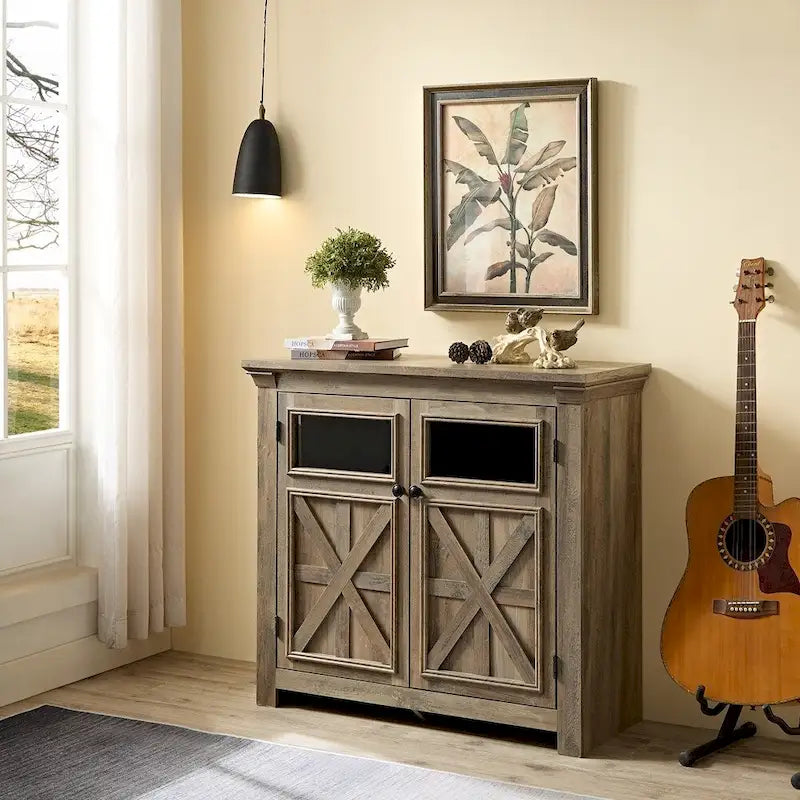 Credenza grande a buffet con mobile bar e cantinetta vini