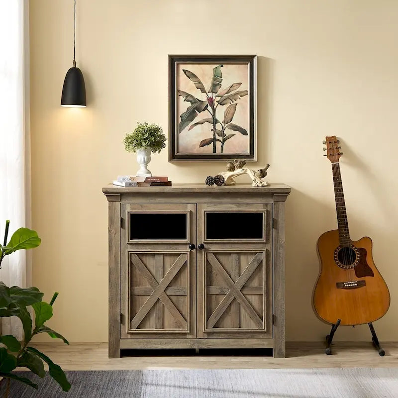 Credenza grande a buffet con mobile bar e cantinetta vini