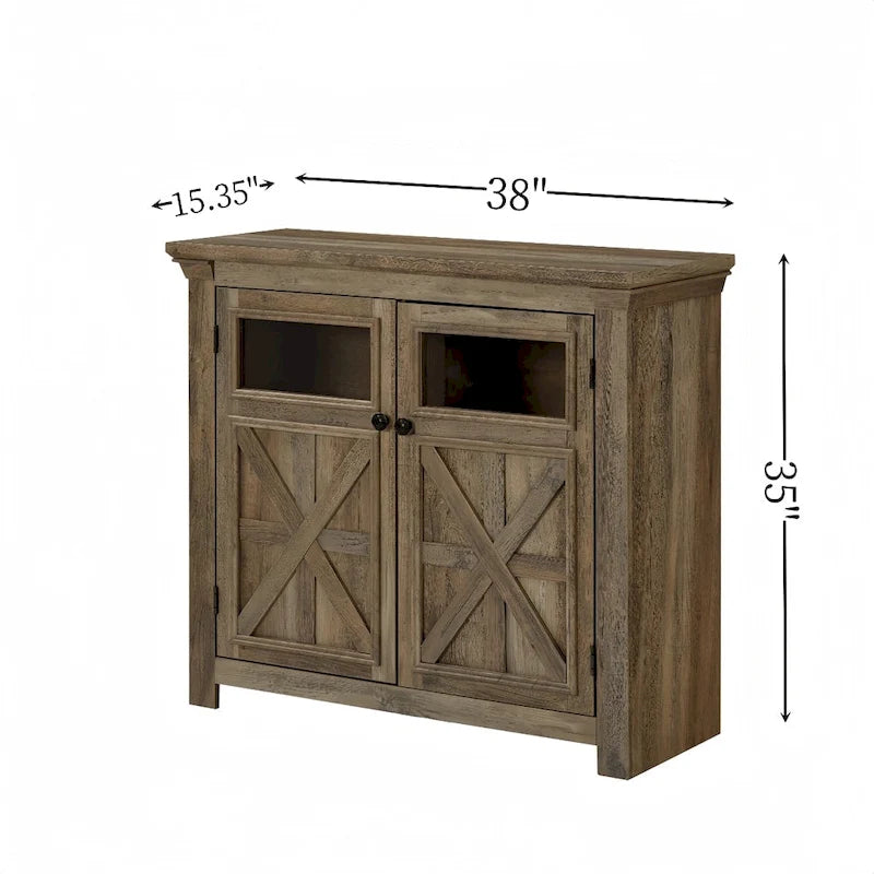 Credenza grande a buffet con mobile bar e cantinetta vini