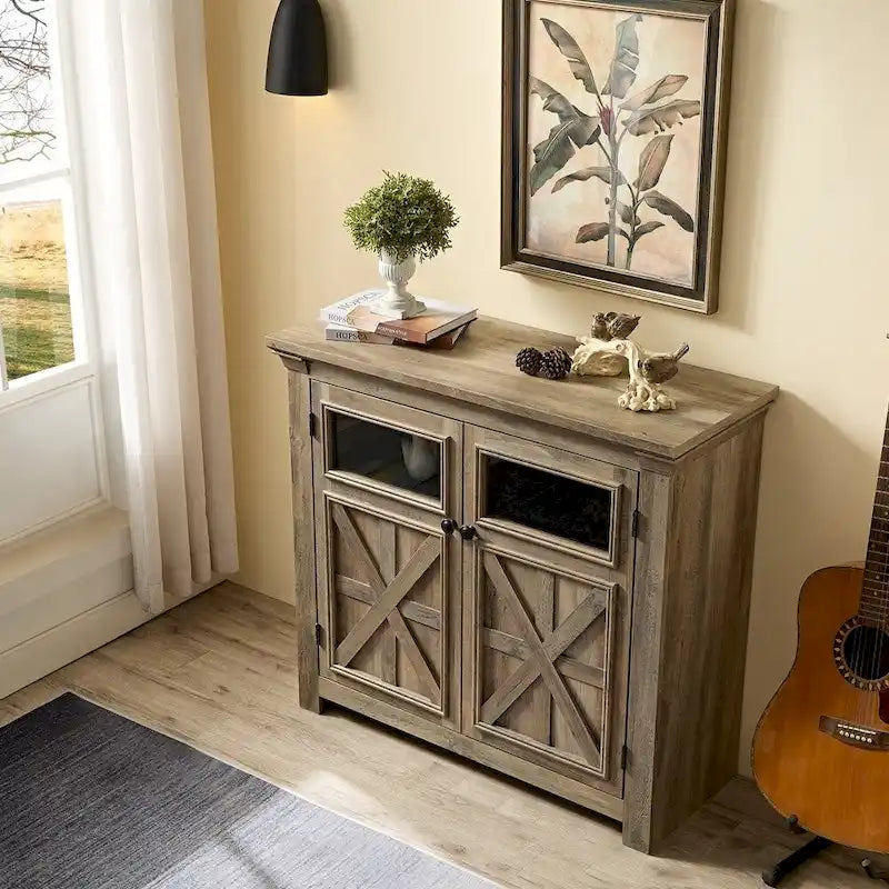 Credenza grande a buffet con mobile bar e cantinetta vini