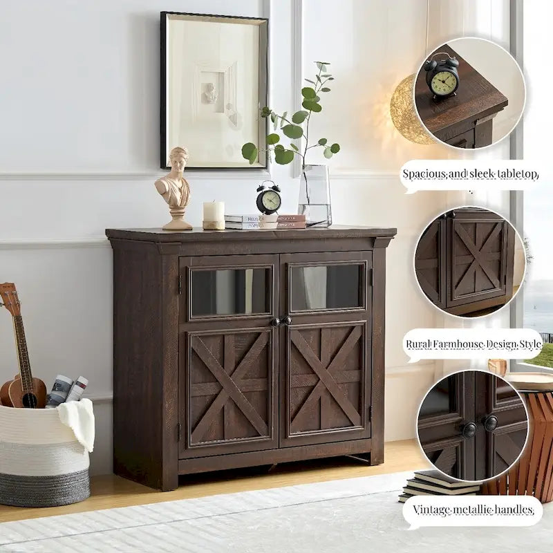 Credenza grande a buffet con mobile bar e cantinetta vini
