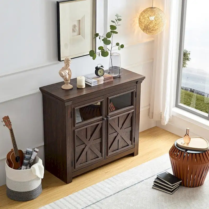 Credenza grande a buffet con mobile bar e cantinetta vini