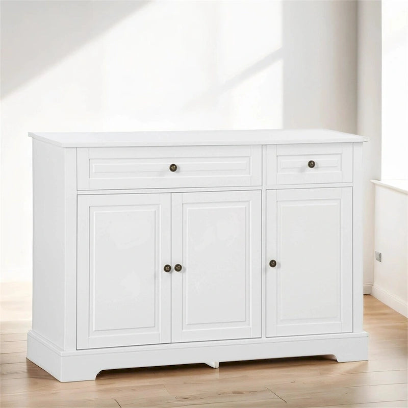 Credenza moderna da cucina con 2 cassetti e ripiani regolabili