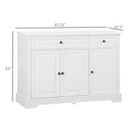 Credenza moderna da cucina con 2 cassetti e ripiani regolabili