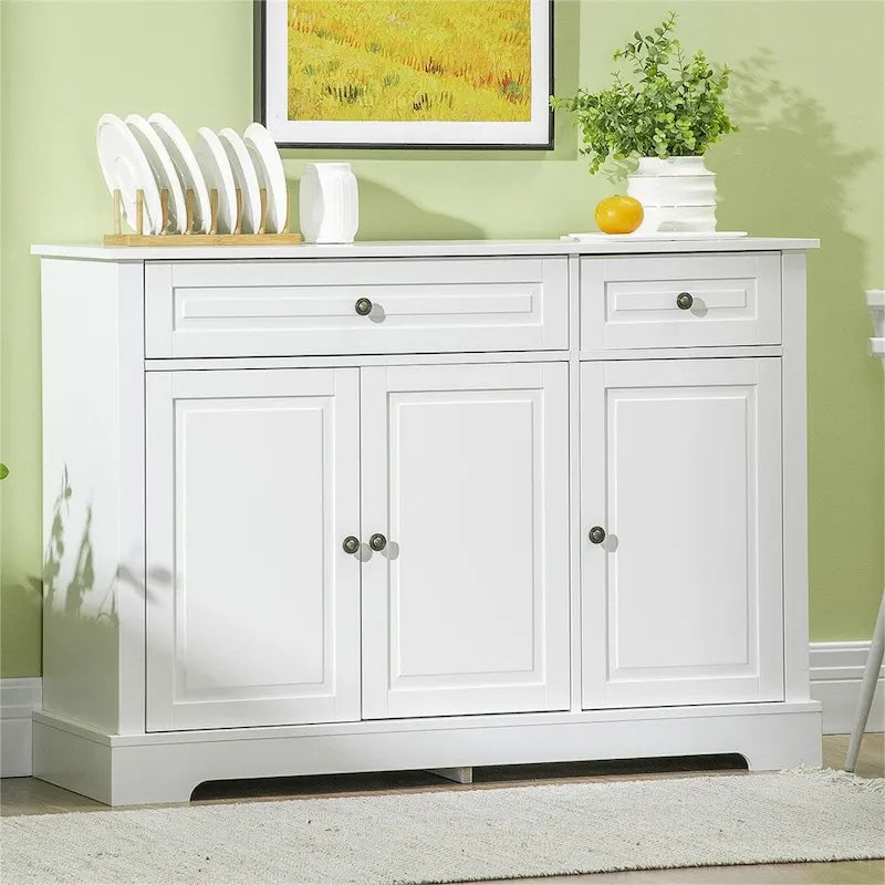 Credenza moderna da cucina con 2 cassetti e ripiani regolabili