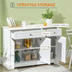 Credenza moderna da cucina con 2 cassetti e ripiani regolabili