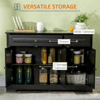 Credenza moderna da cucina con 2 cassetti e ripiani regolabili