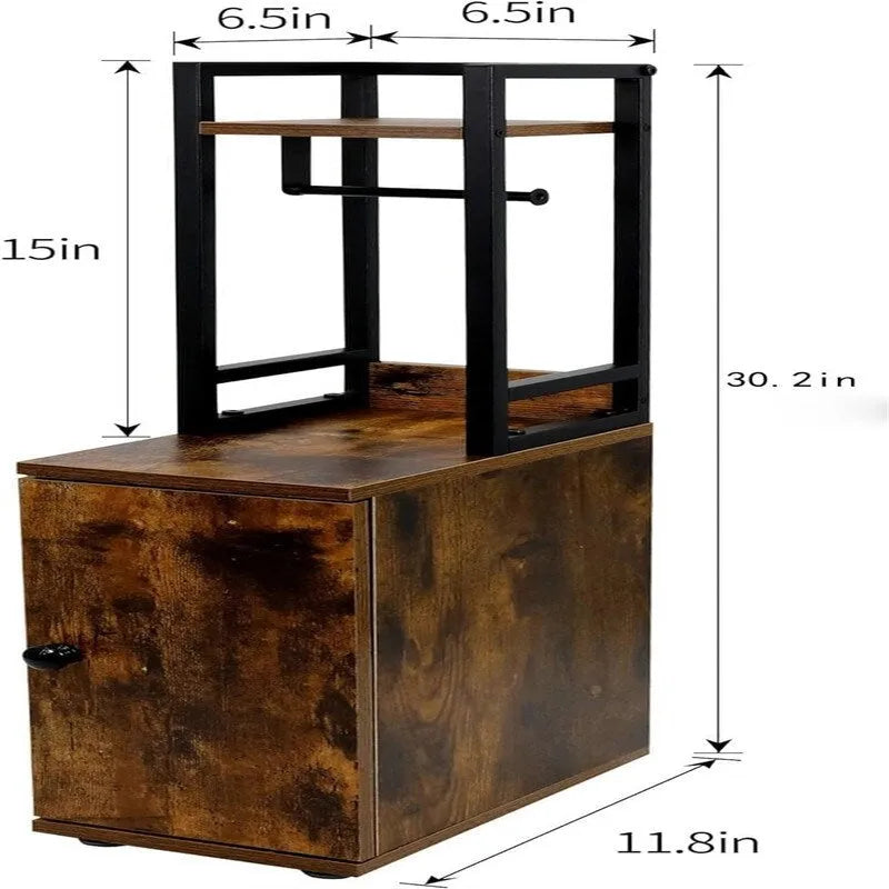 Mobiletto portaoggetti per bagno piccolo - 6.5P x 11.8L x 29.5A